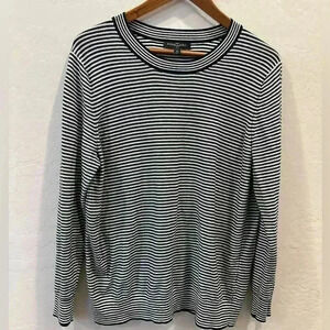 Banana Republic Black and White Striped Sweater